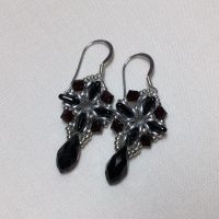 Beaded earrings by Sue Bee