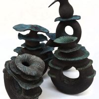 Claire Billingsley - Black Sculptural Forms with flanges